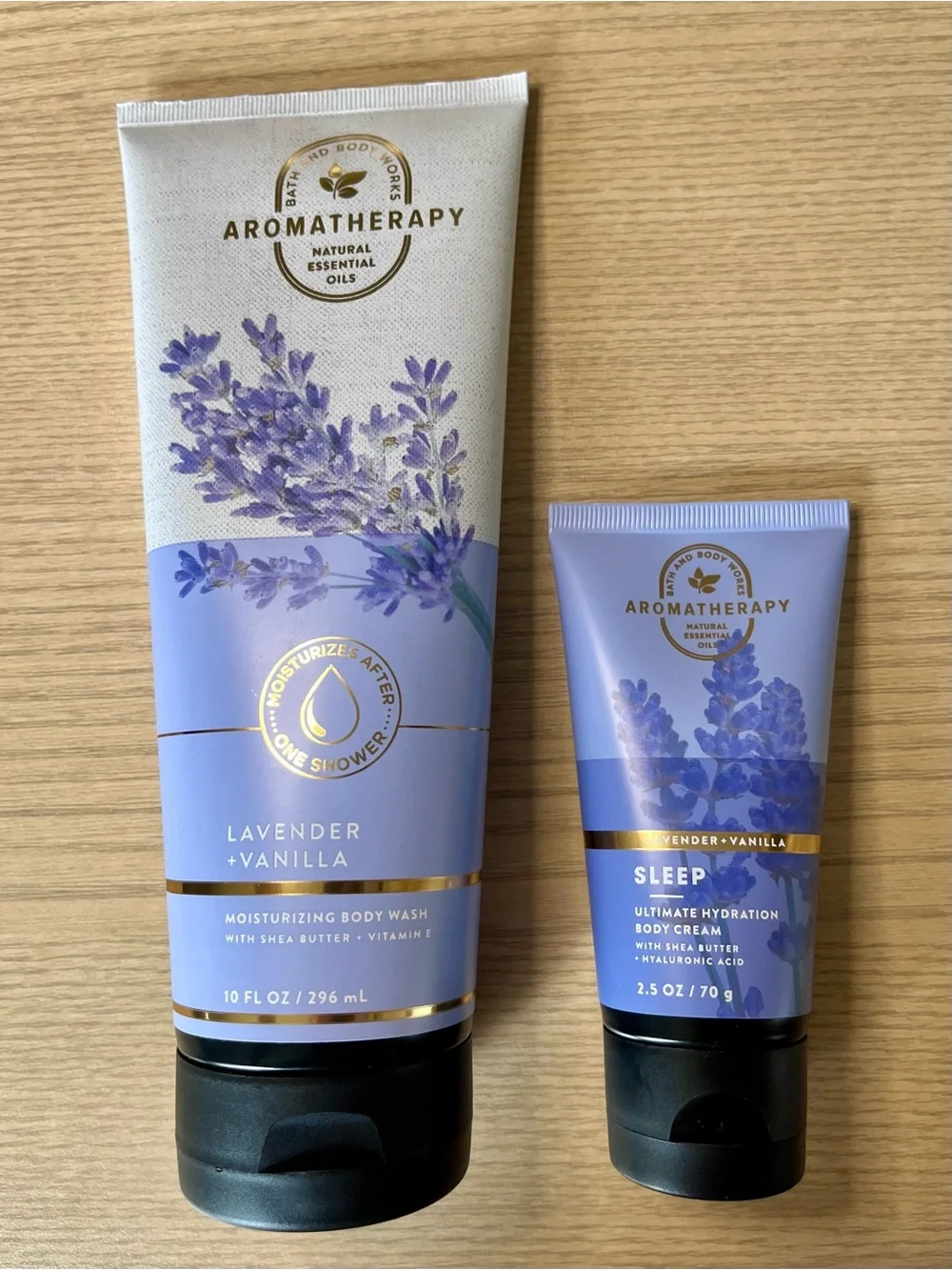 Bath & Body Works Aromatherapy Sleep Lavender Vanilla Wash & Cream Duo New